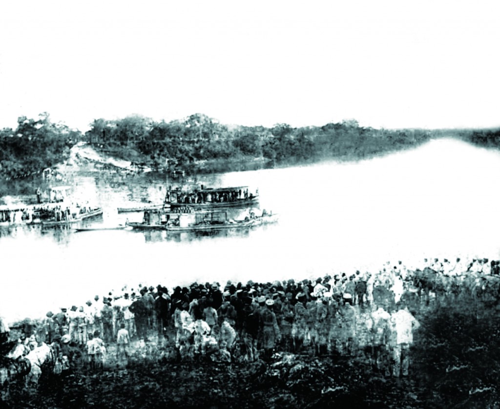 Chegada dos Salesianos ao Porto de Cuiabá, em 1894.