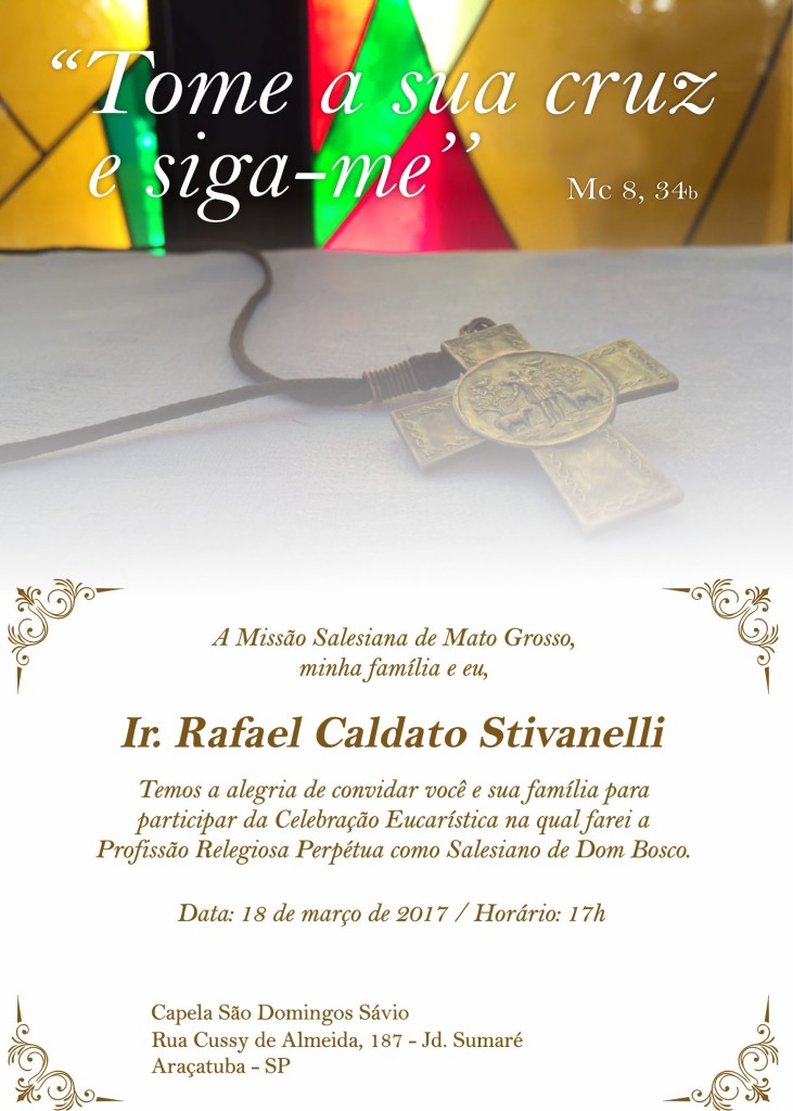 Convite - Profissão Religiosa Perpétua - conteudo