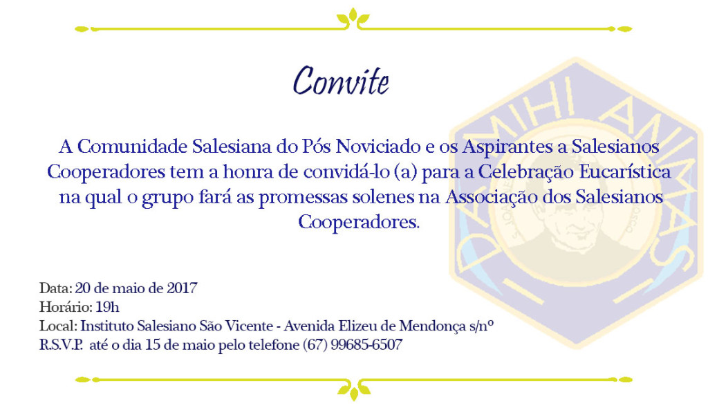 Convite - SSCC